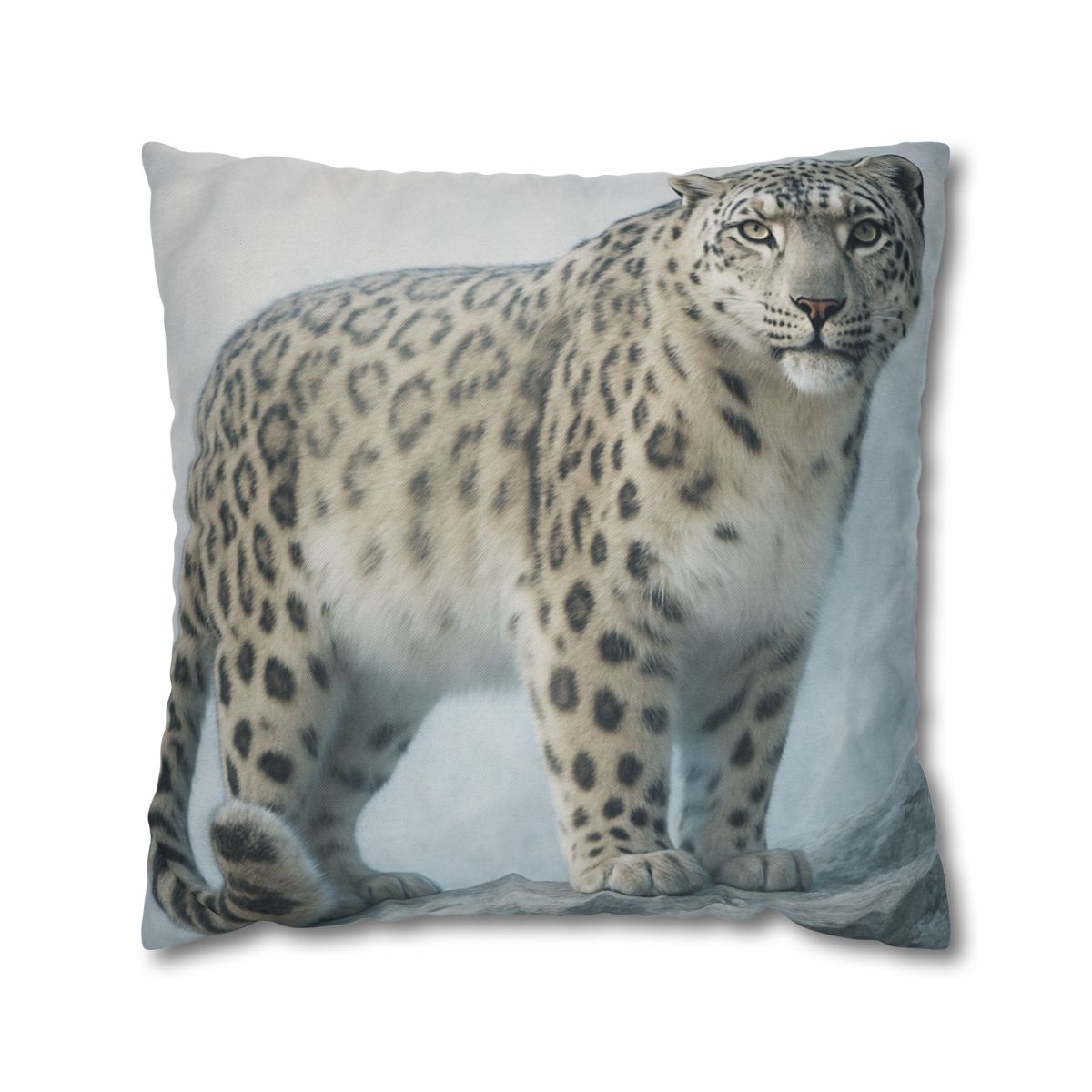 Frost Summit Snow Leopard soft cotton pillow cases