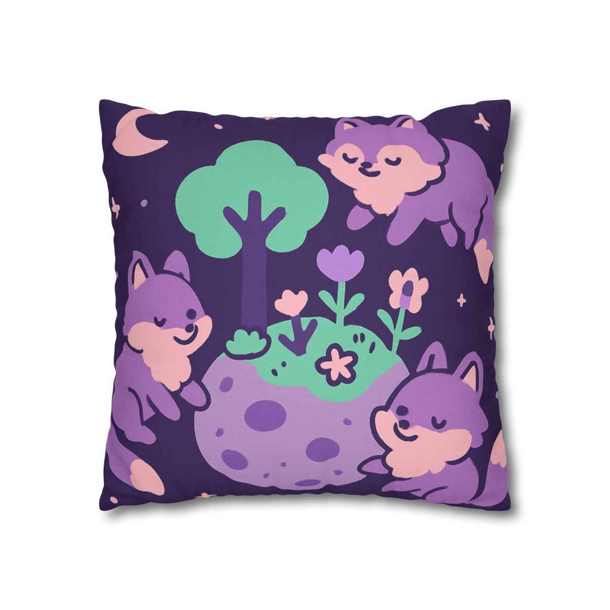 Galaxy Garden Of Floating Foxes custom pillow cases