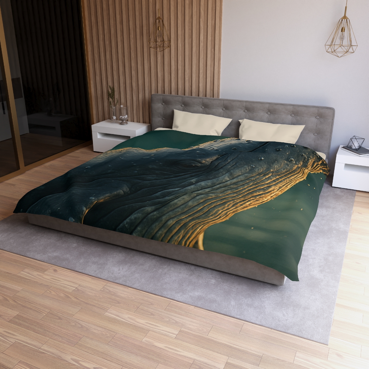 Silver Surge Humpback Whale soft comforter duvets