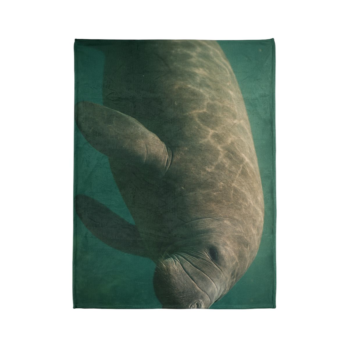 Quiet Drift West Indian Manatee personalized cozy blankets