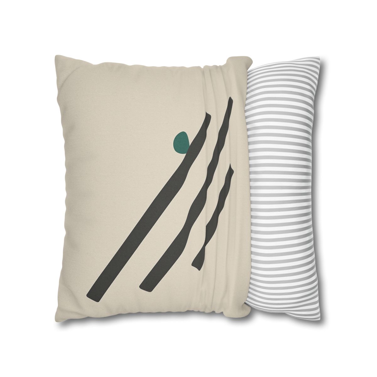 Staggered Short Bars With Quiet Dot designer print pillow cases