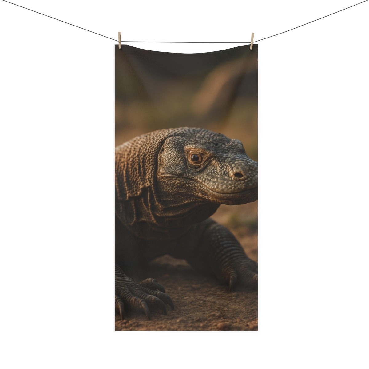 Ancient Sentinel Komodo Dragon custom towels