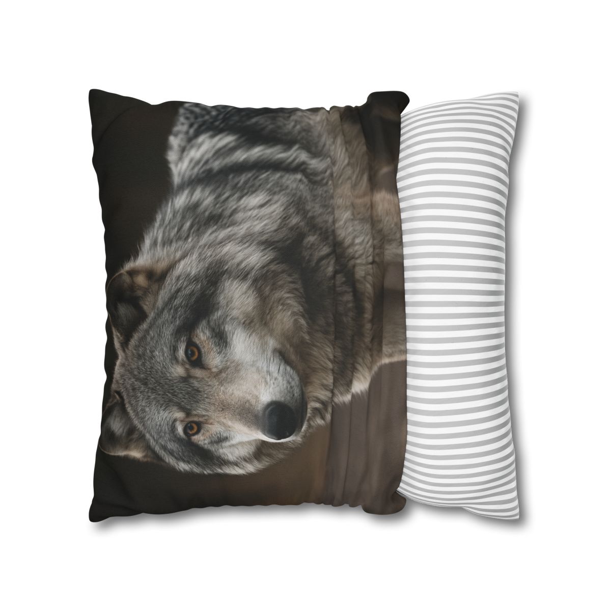 Silver Gaze Gray Wolf personalized pillow covers