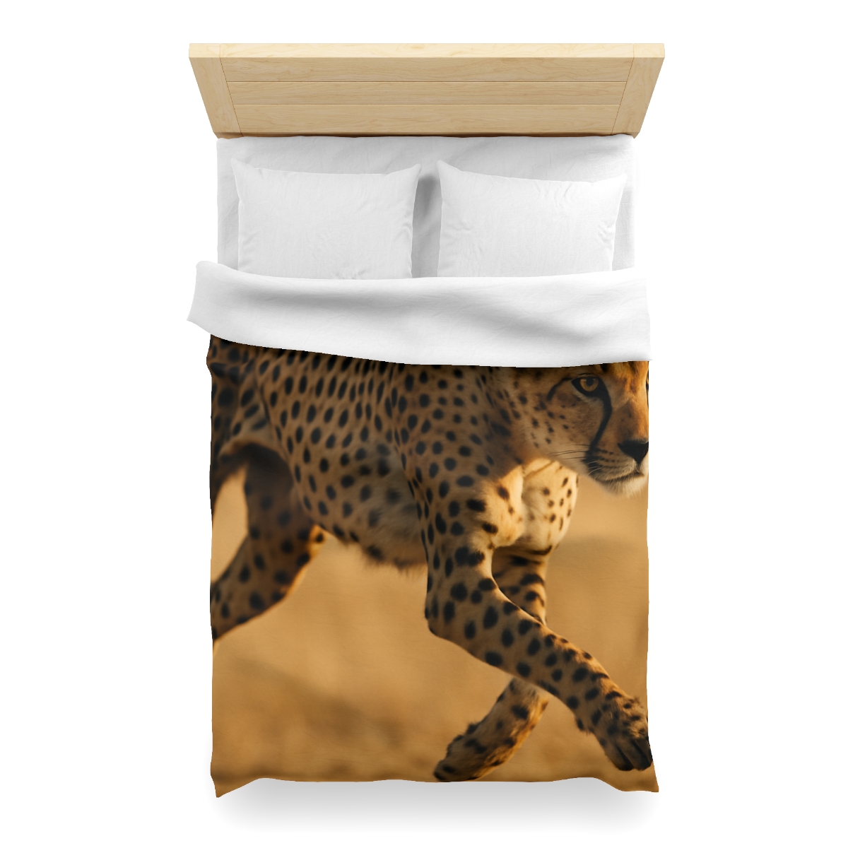 Speed Whisper Cheetah designer printed duvets