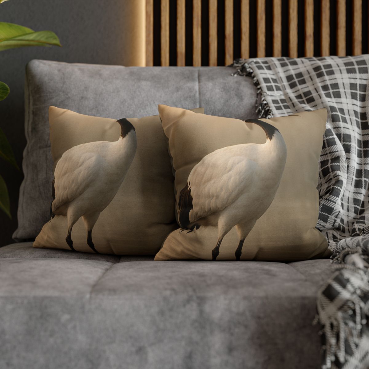 Dawn Balance Red Crowned Crane personalized pillow covers