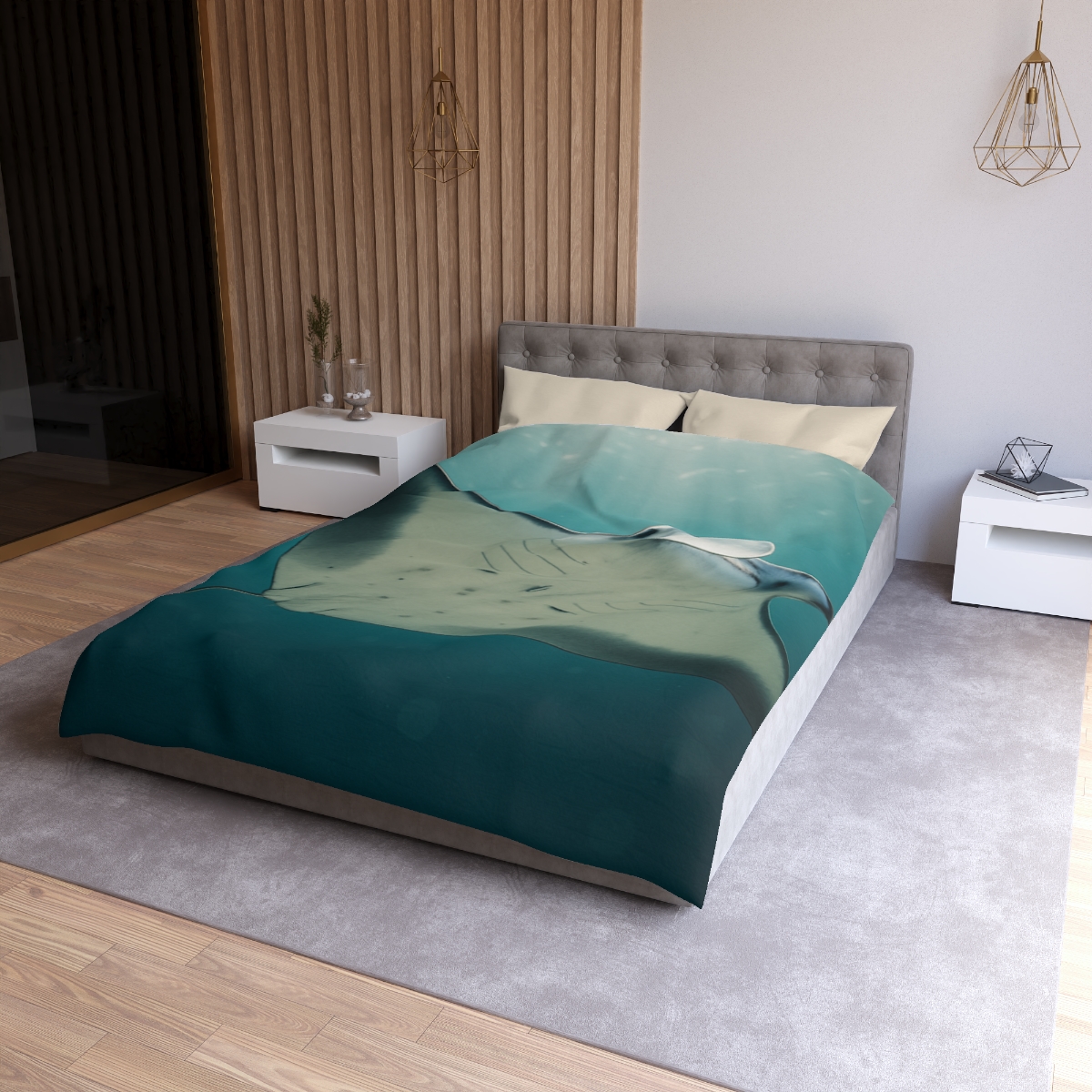 Celestial Glide Reef Manta Ray warm winter duvets