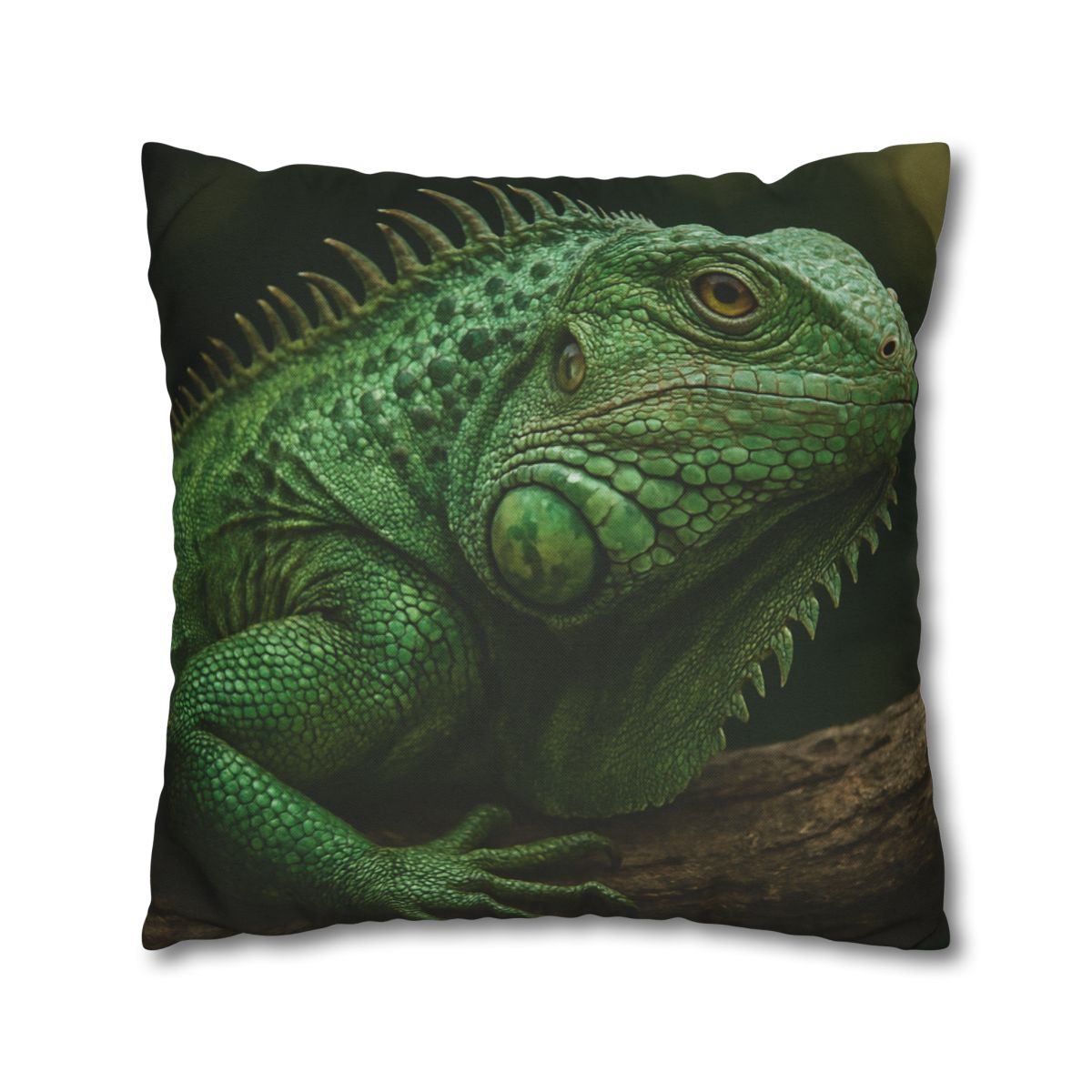 Verdant Gaze Green Iguana comfortable bedding pillow covers