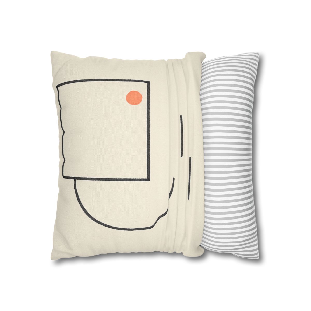 Offset Frame With Leaning Arc soft cotton pillow cases