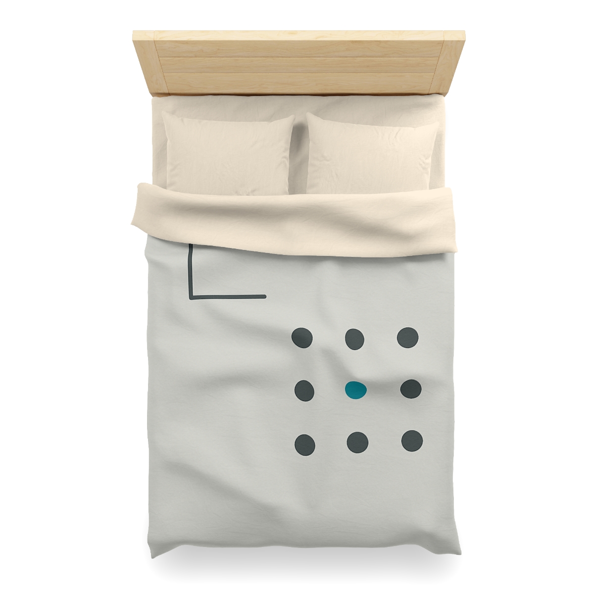 Sparse Dot Grid With Missing Corner designer printed duvets