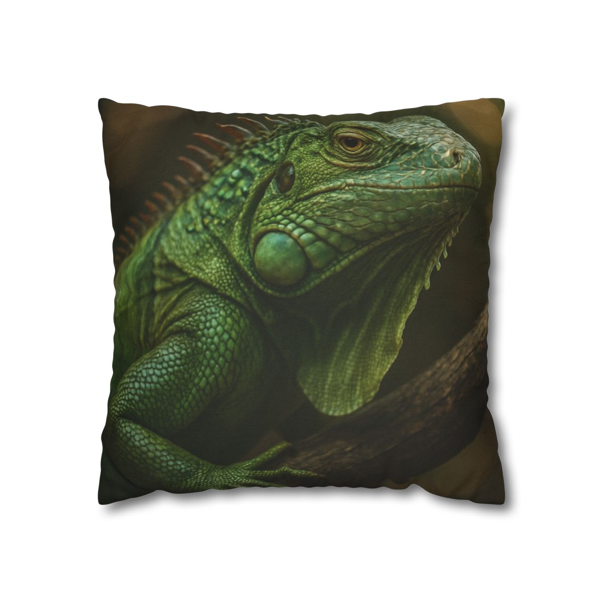 Starlit Stillness Green Iguana trendy patterned pillow cases