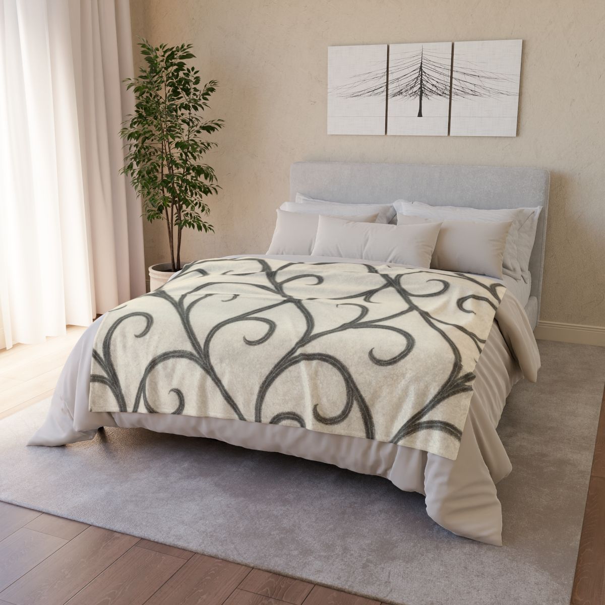 Vine Lattice Outline unique gift blanketscustom blankets