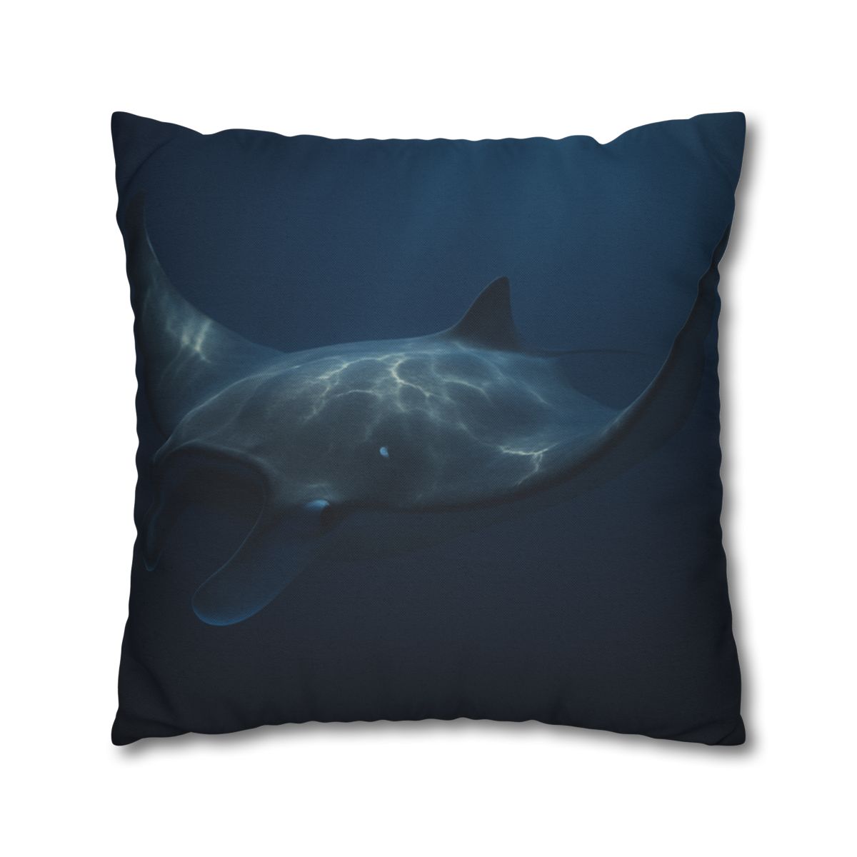 Moonlit Glide Manta Ray stylish decorative pillowcases