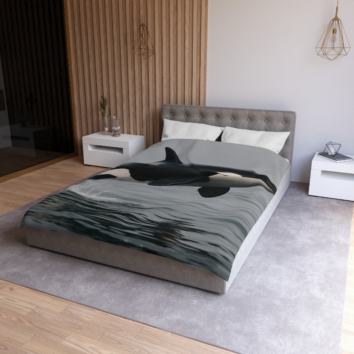 Tidal Monarch Orca custom duvets