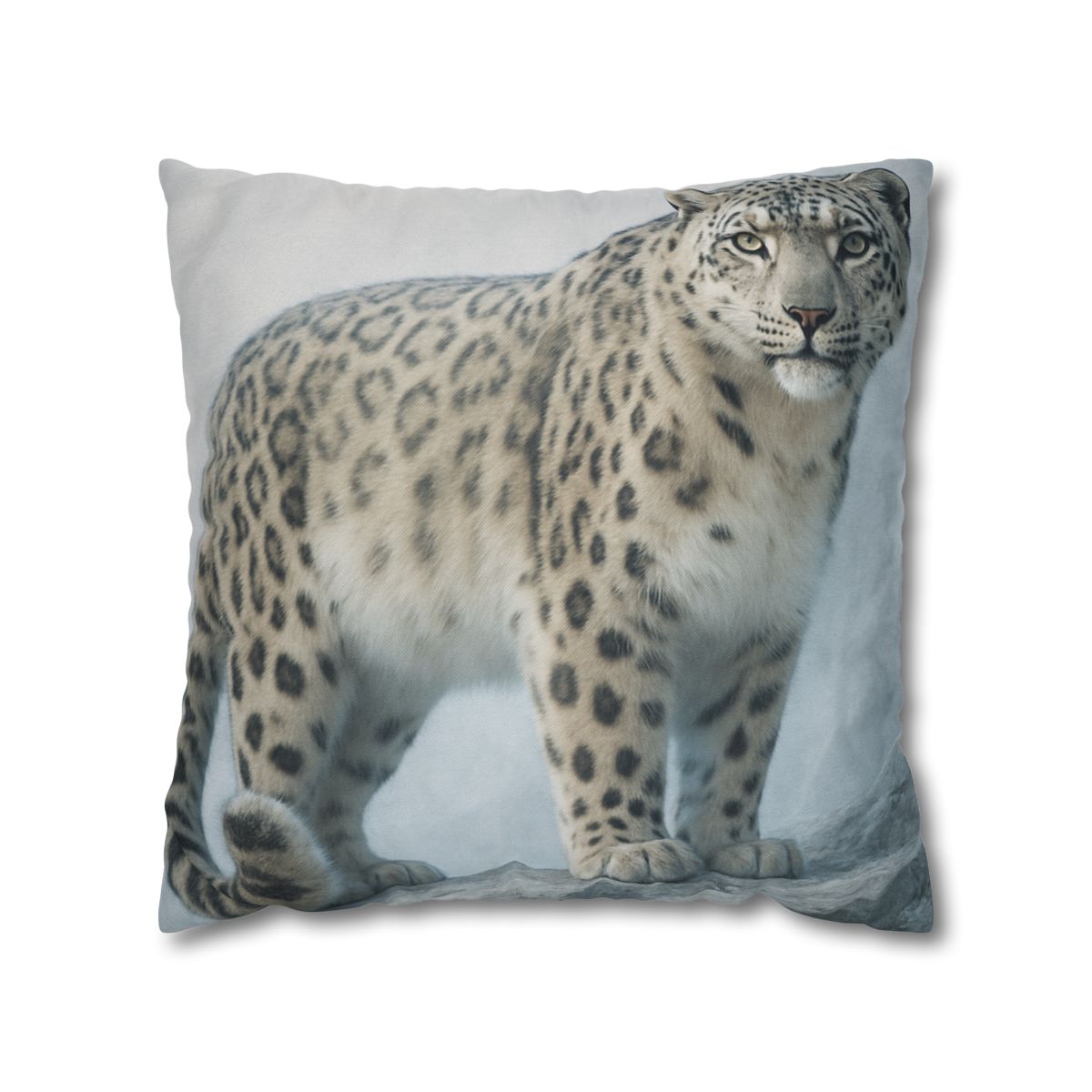 Frost Summit Snow Leopard soft cotton pillow cases