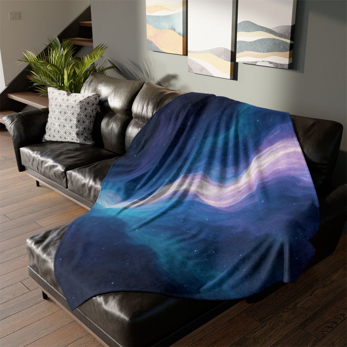 Electro Aurora Nebula Loom personalized cozy blankets