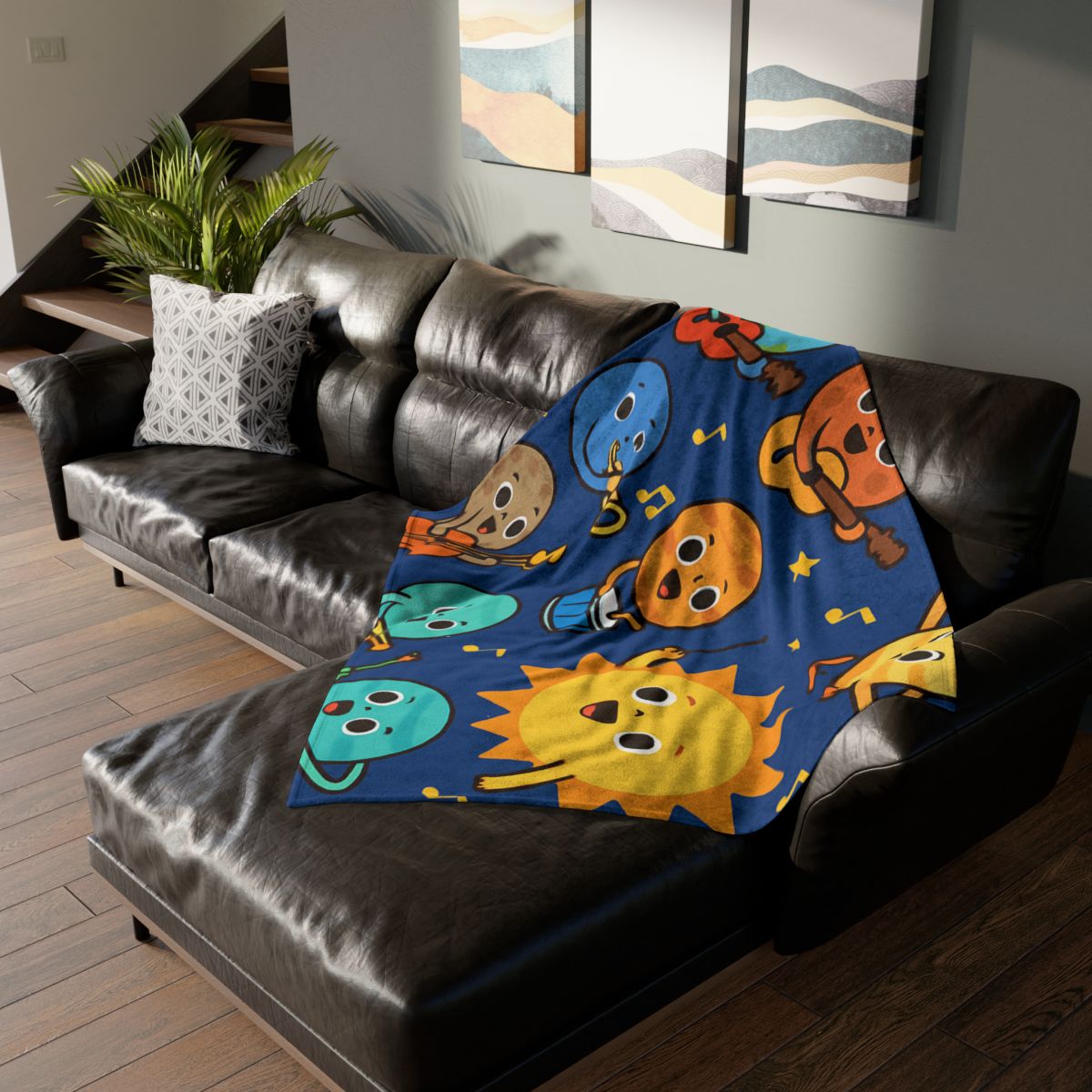 Planetary Music Band soft fleece blankets