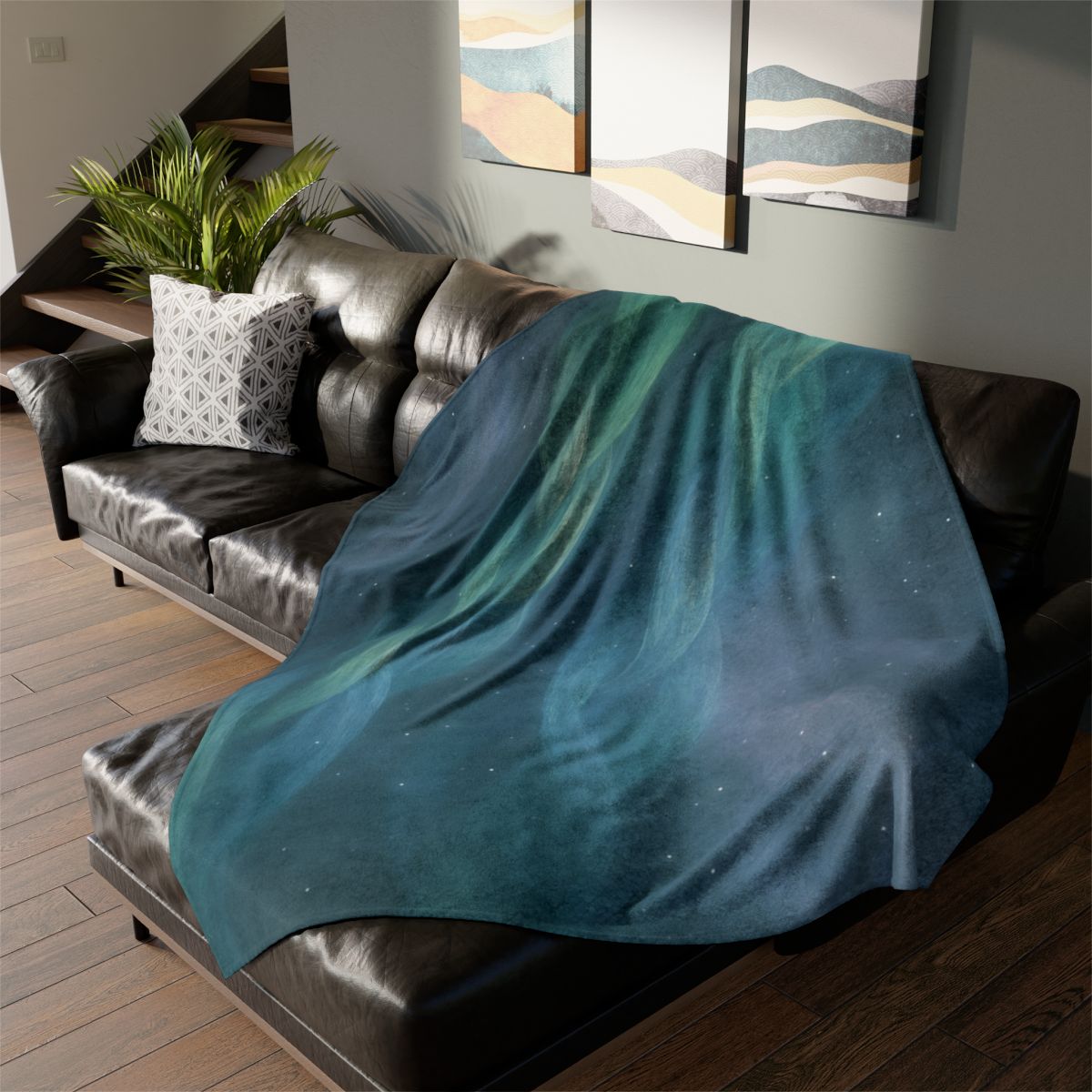 Auroral Nebula Weave stylish throw blankets