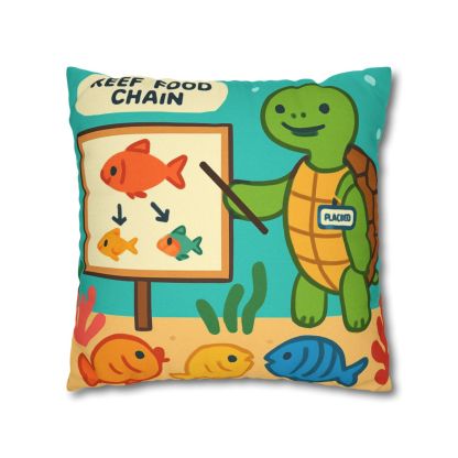 Coral Classroom Sea Turtle Guide trendy patterned pillow cases