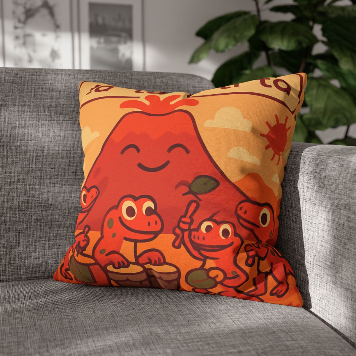 Volcano Drum Band Of The Rhythm Lizards designer print pillow cases