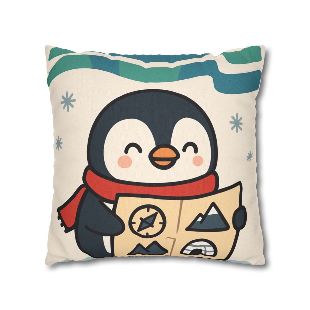 Polar Lights Penguin Map Quest comfortable bedding pillow covers