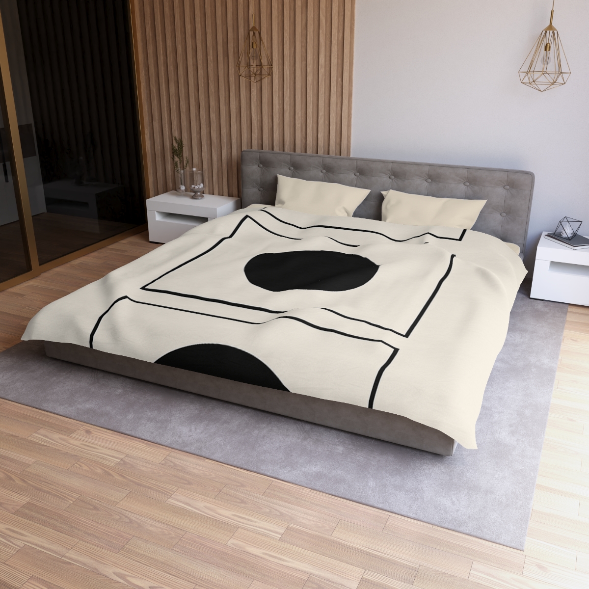 Eclipse Frame Triptych soft comforter duvets