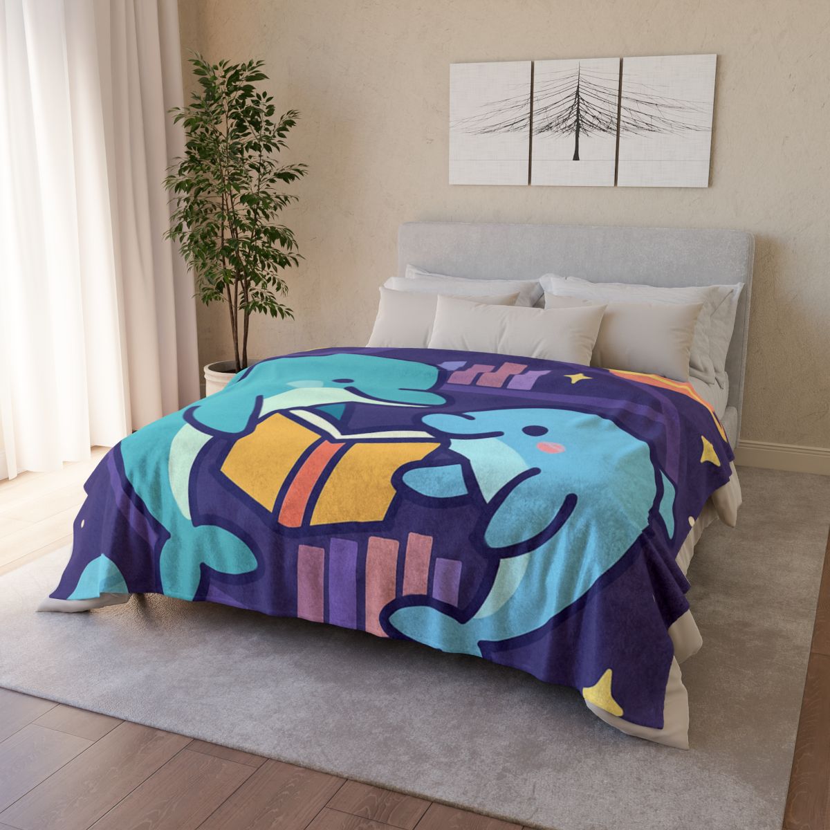 Nebula Library Dolphins unique gift blankets
