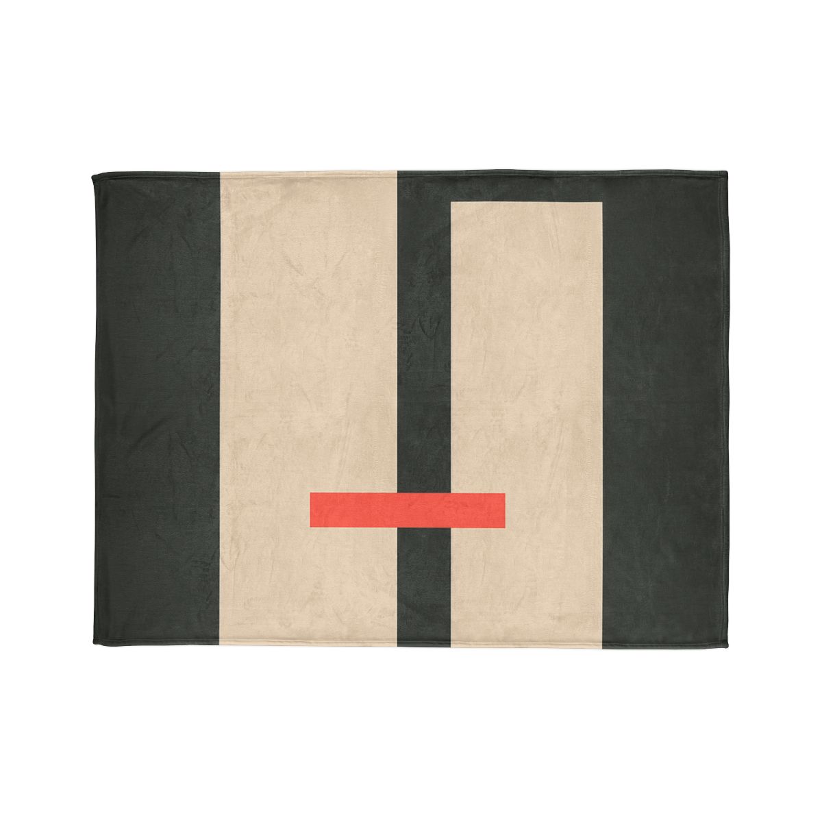 Offset Rectangle Pause soft fleece blankets