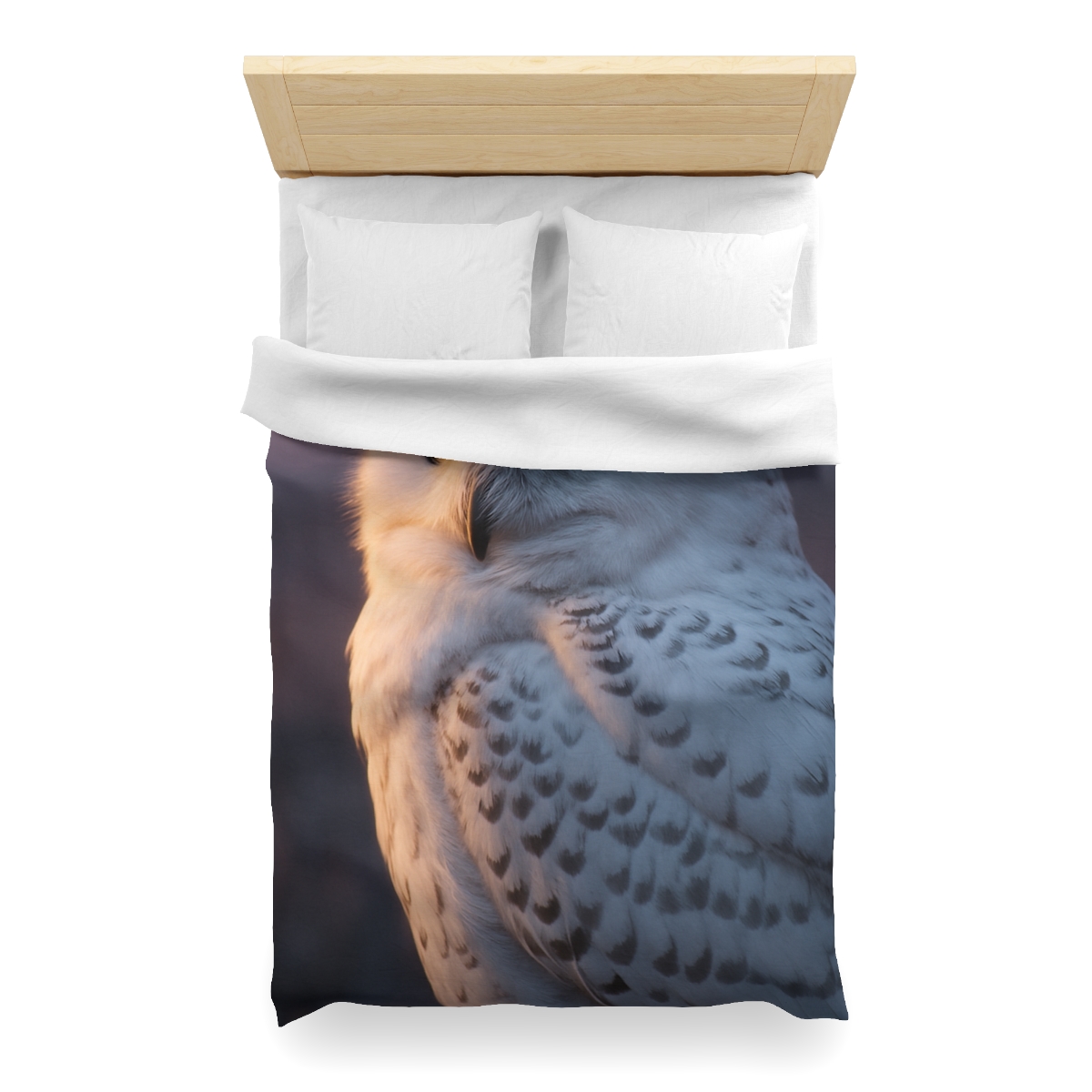 Twilight Watcher Snowy Owl personalized bedding duvets