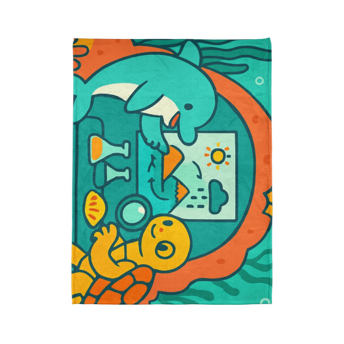 Coral Reef Science Lab trendy patterned blankets