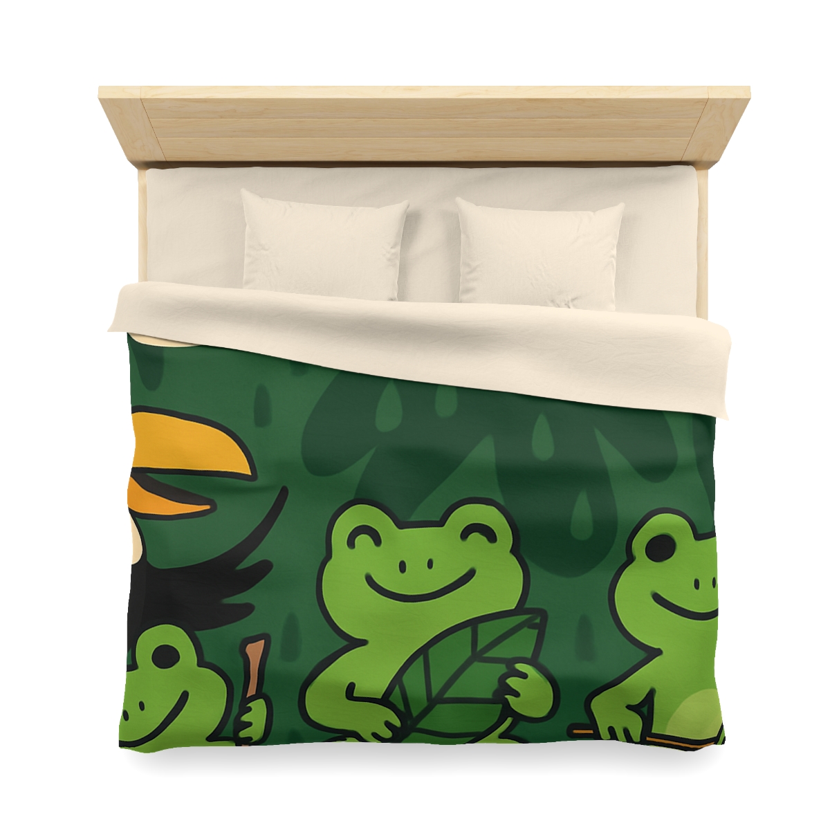 Jungle Rain Rhythm With The Frog Band soft comforter duvets