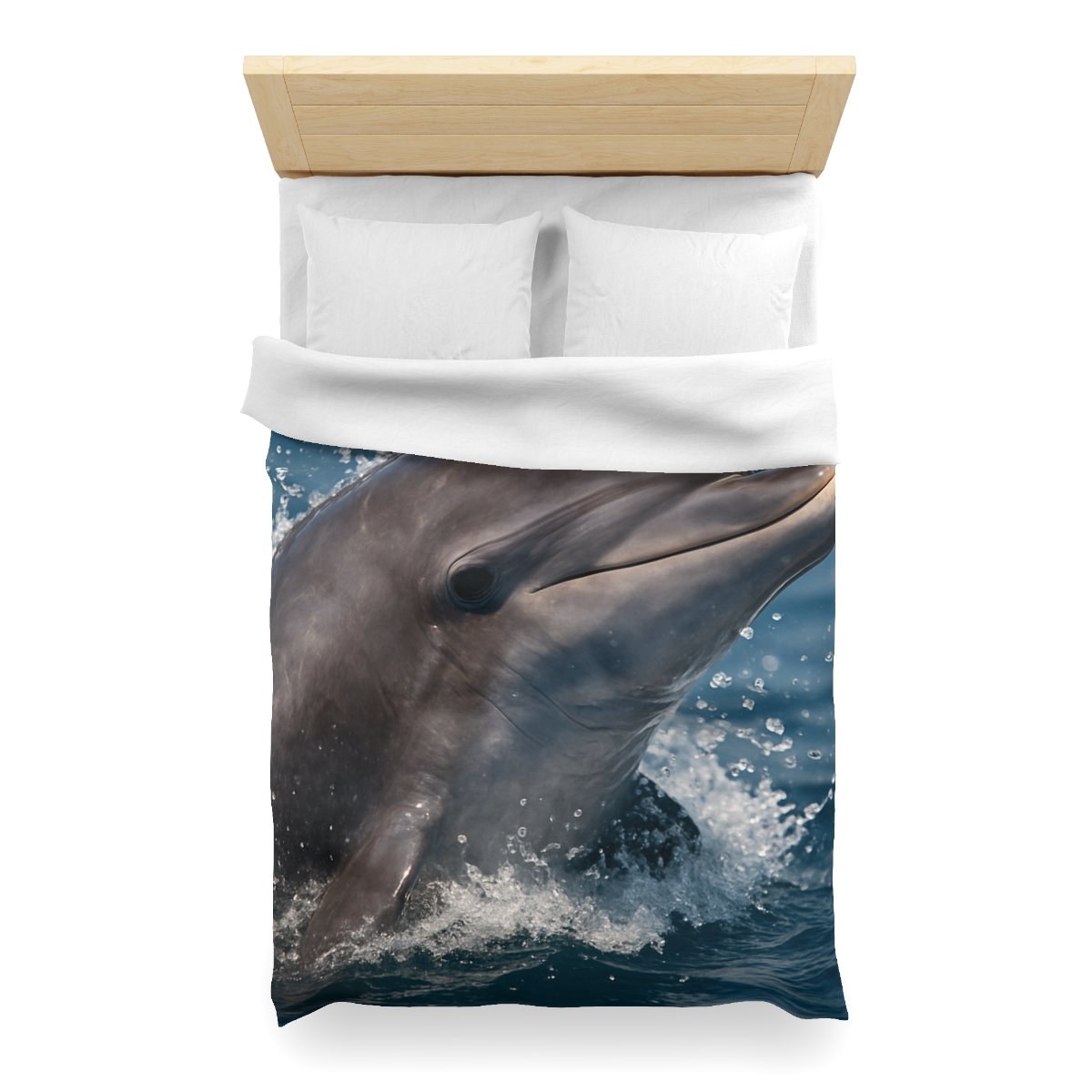 Mirrorflash Common Bottlenose Dolphin designer printed duvets