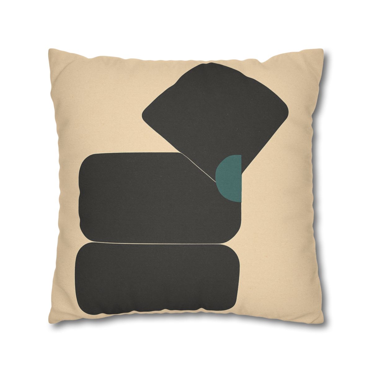 Quiet Triad With Crescent Accent designer print pillow cases