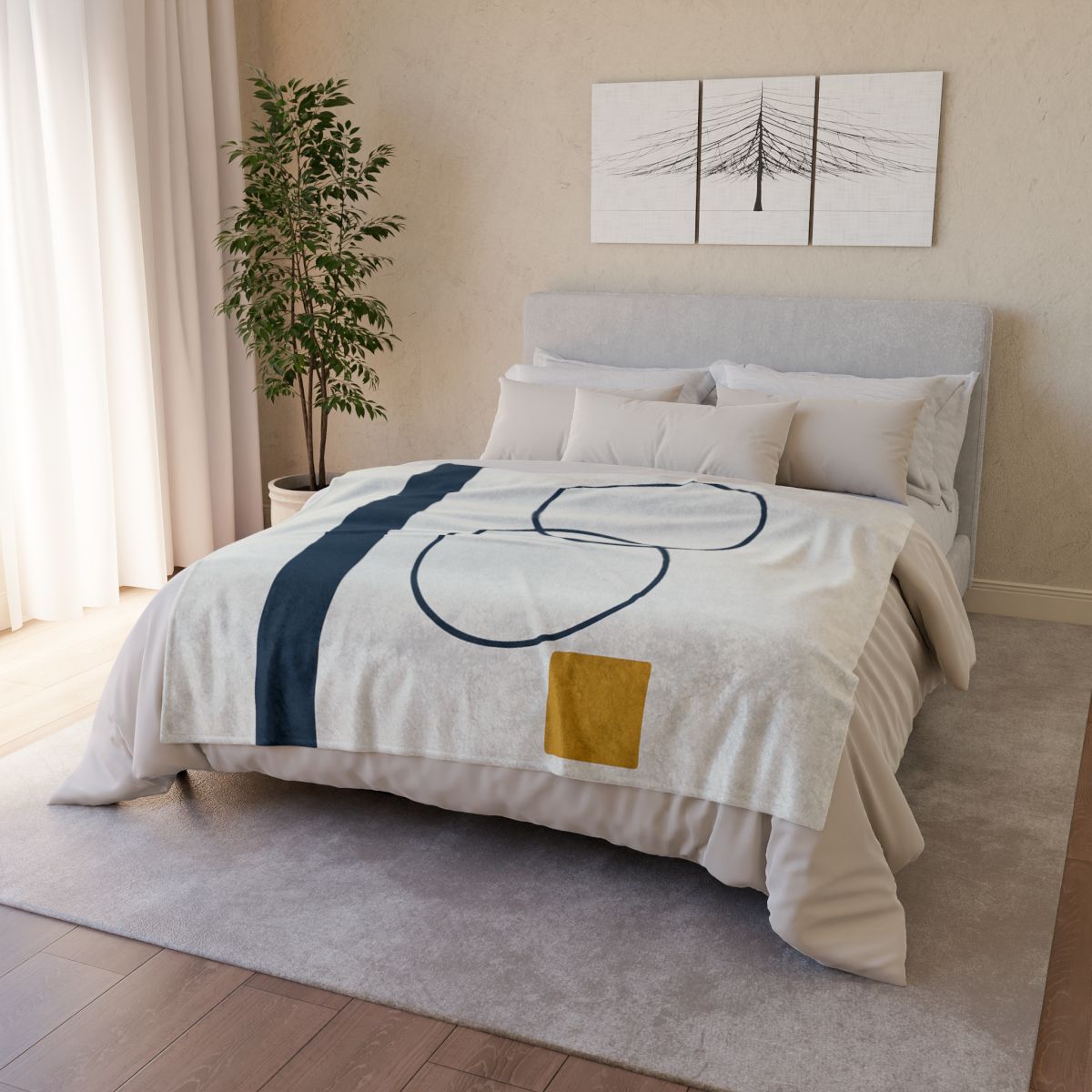 Staggered Rings With Anchored Column trendy patterned blankets