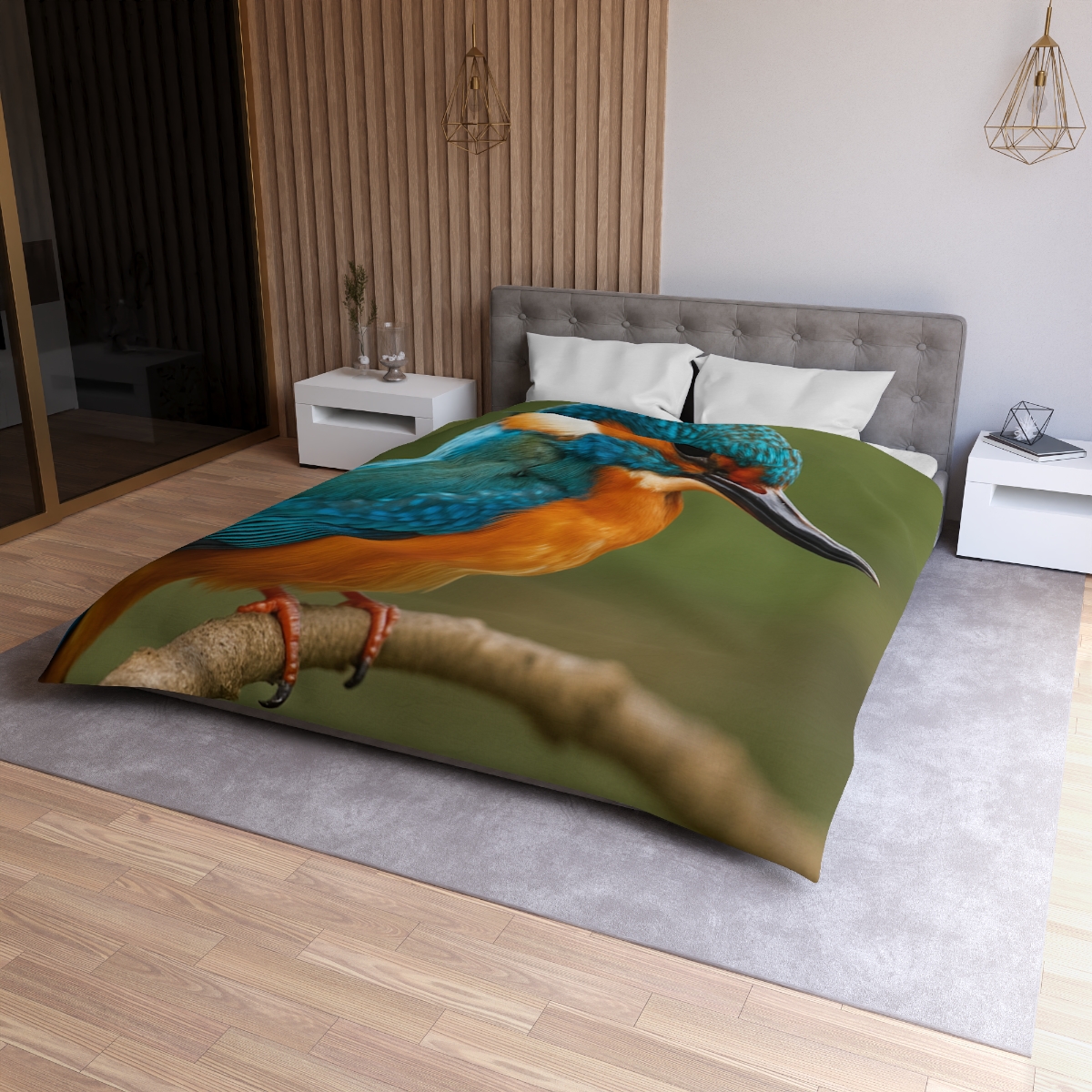 Emerald Flash Kingfisher duvets for gifts