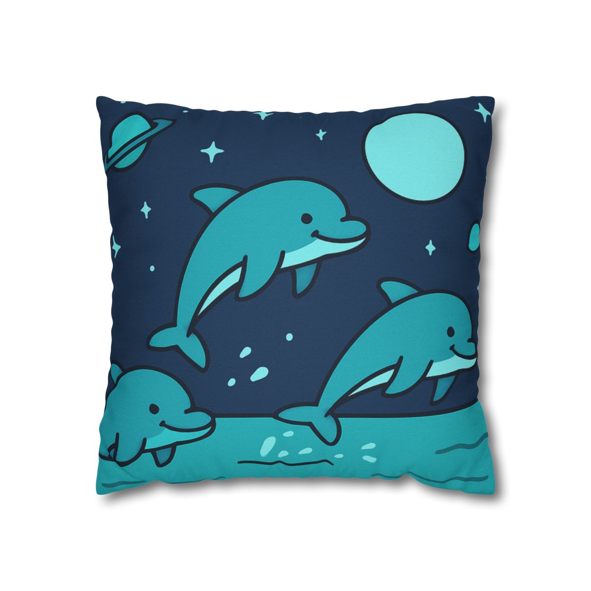 Starlight Sea And The Cosmic Dolphins custom pillow cases