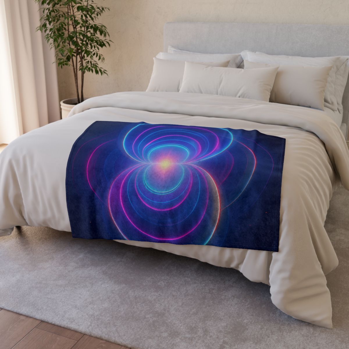 Prismatic Lensing Bloom soft fleece blankets