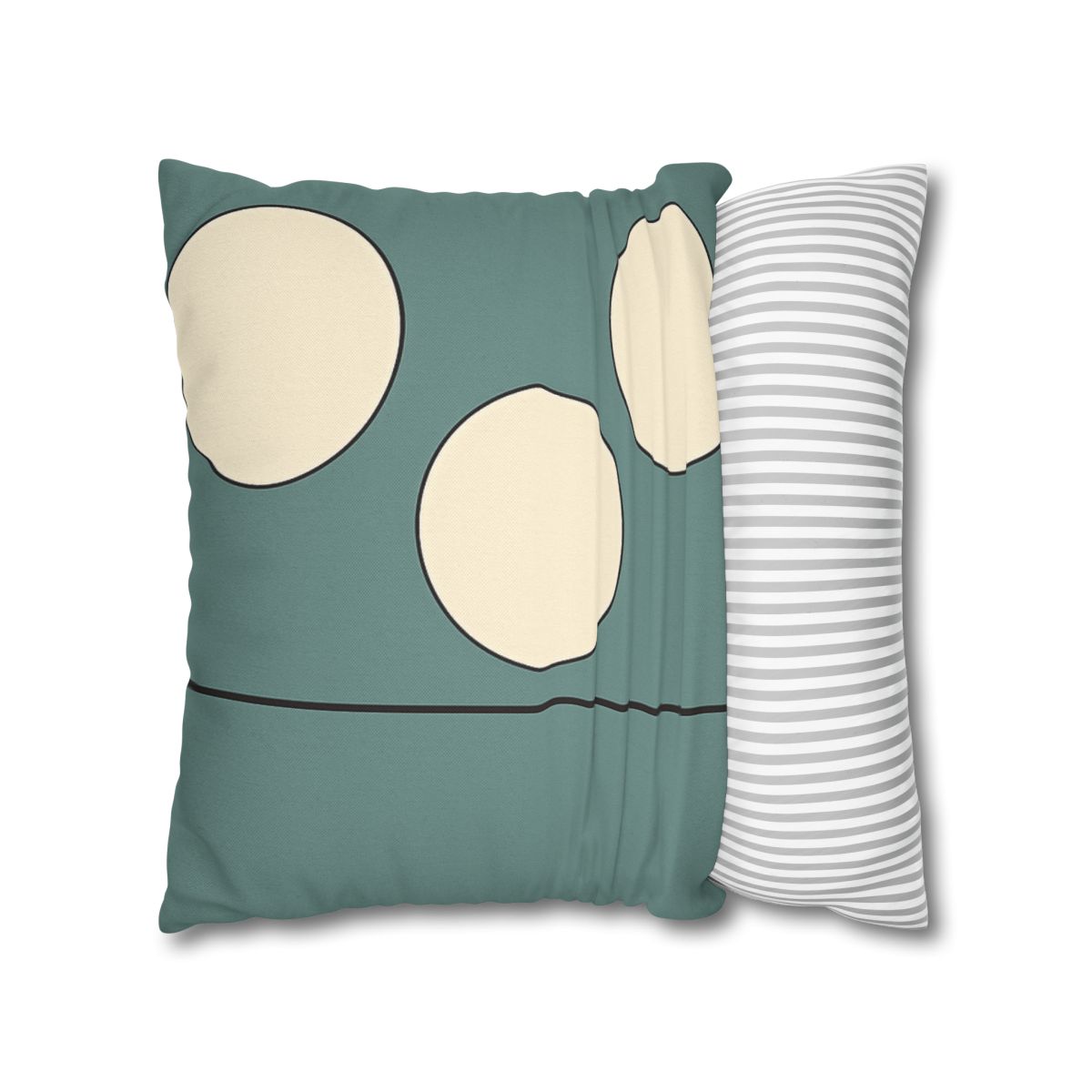 Staggered Trio Of Circles With Thin Divider unique gift pillow cases