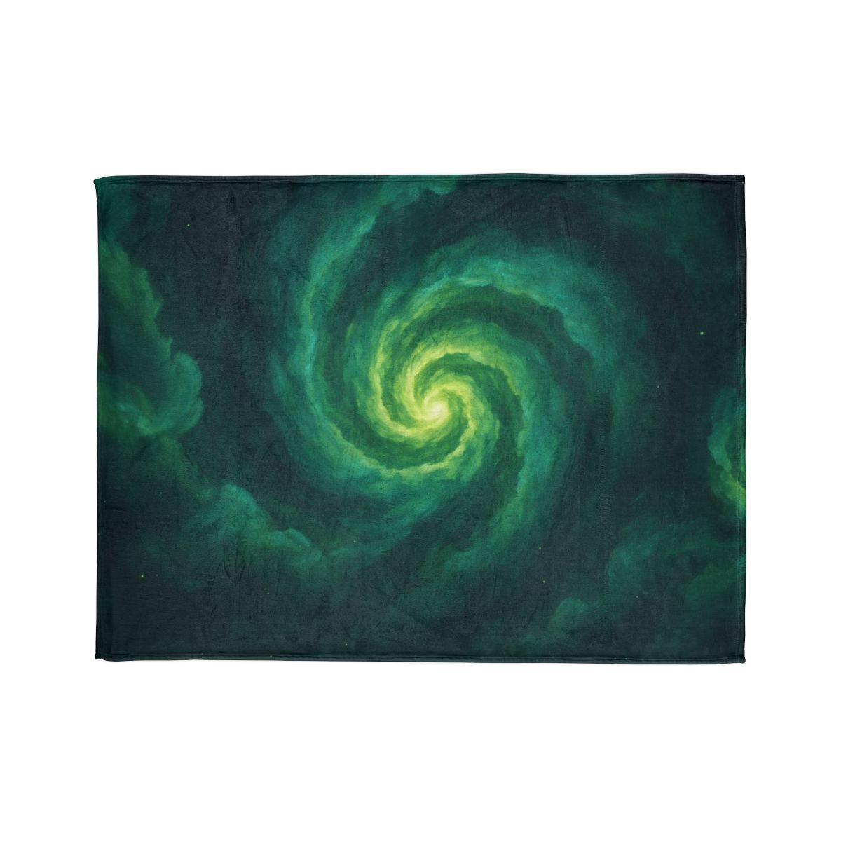 Verdant Nebula Swirl custom blankets