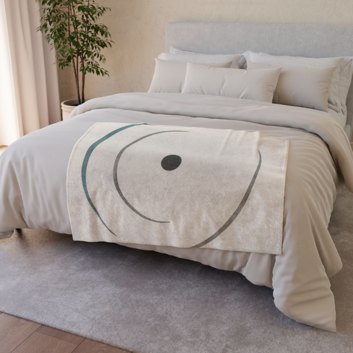 Twin Arcs And Centered Dot stylish throw blankets