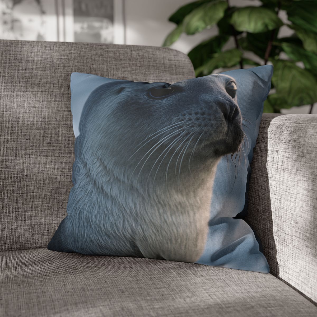 Moonlit Gaze Harp Seal custom pillow cases