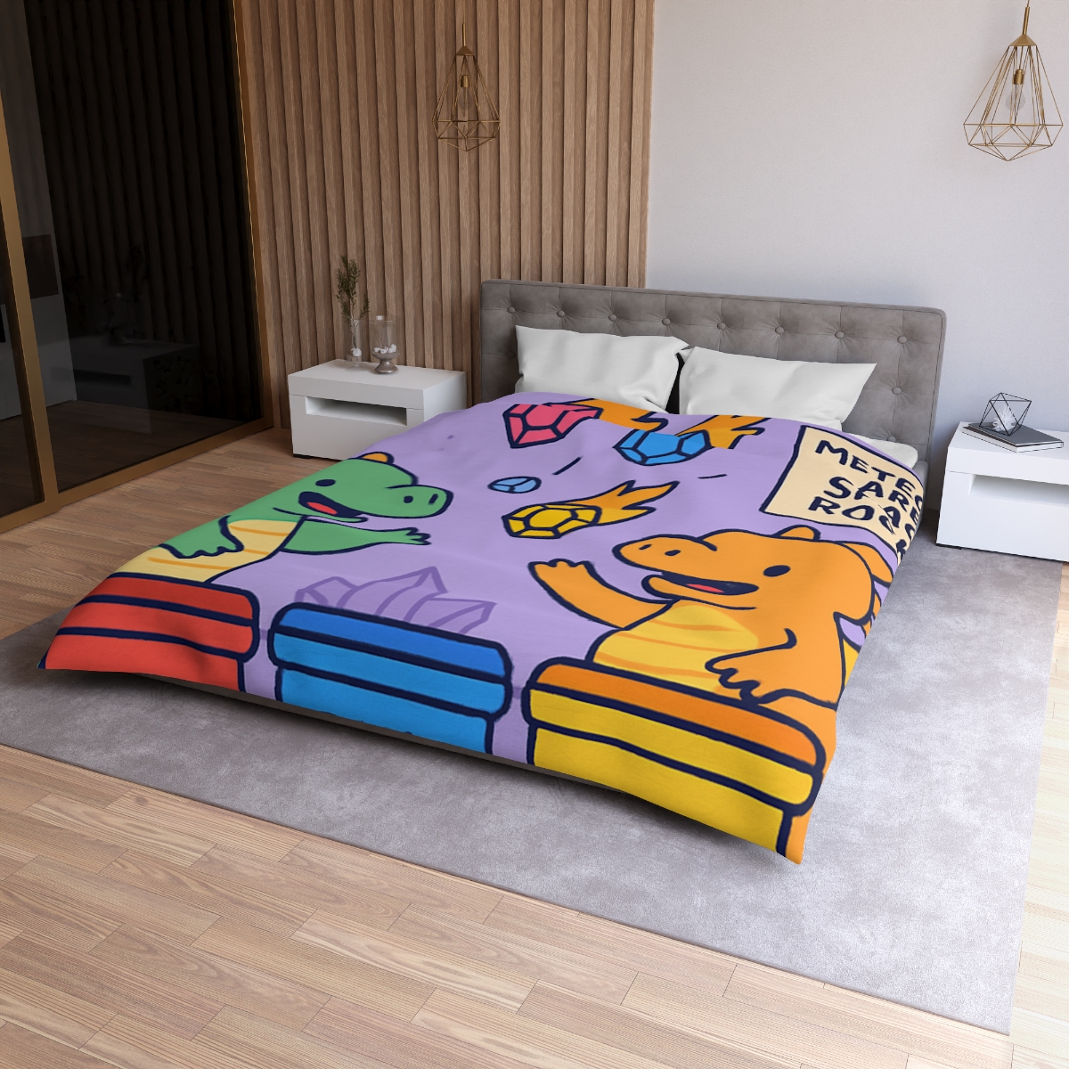 Crystal Cave Dragons Sorting Gem Meteors soft comforter duvets