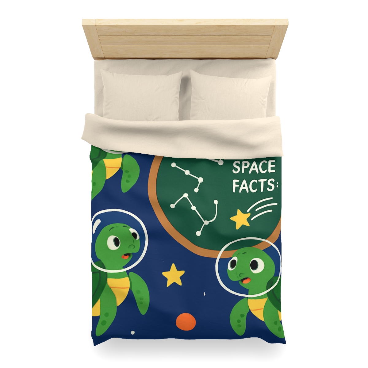 Space School Of Curious Sea Turtles soft comforter duvets