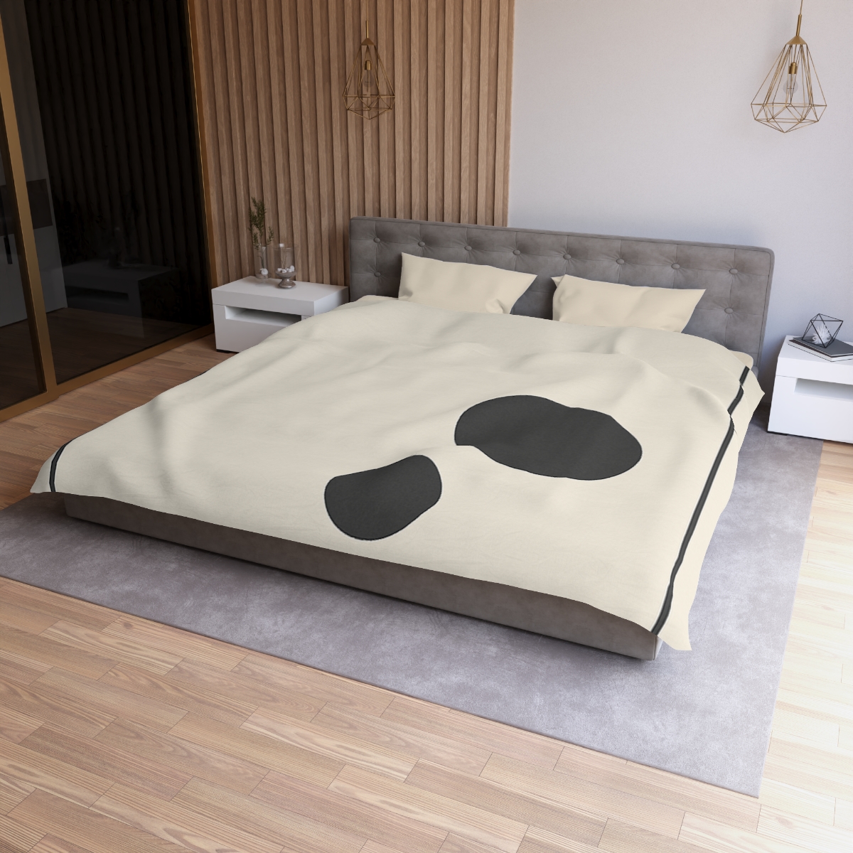 Offset Frame With Twin Disks soft comforter duvets