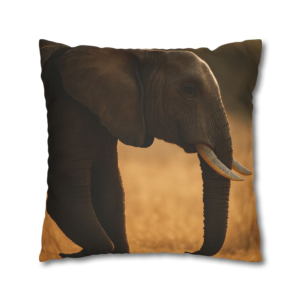 Gilded Horizon African Elephant soft cotton pillow cases