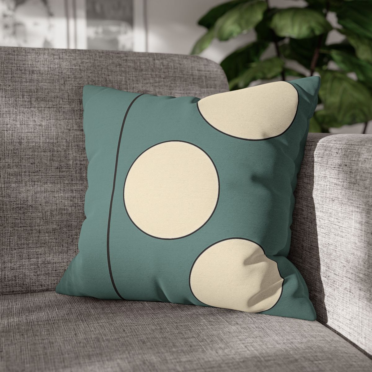 Staggered Trio Of Circles With Thin Divider unique gift pillow cases