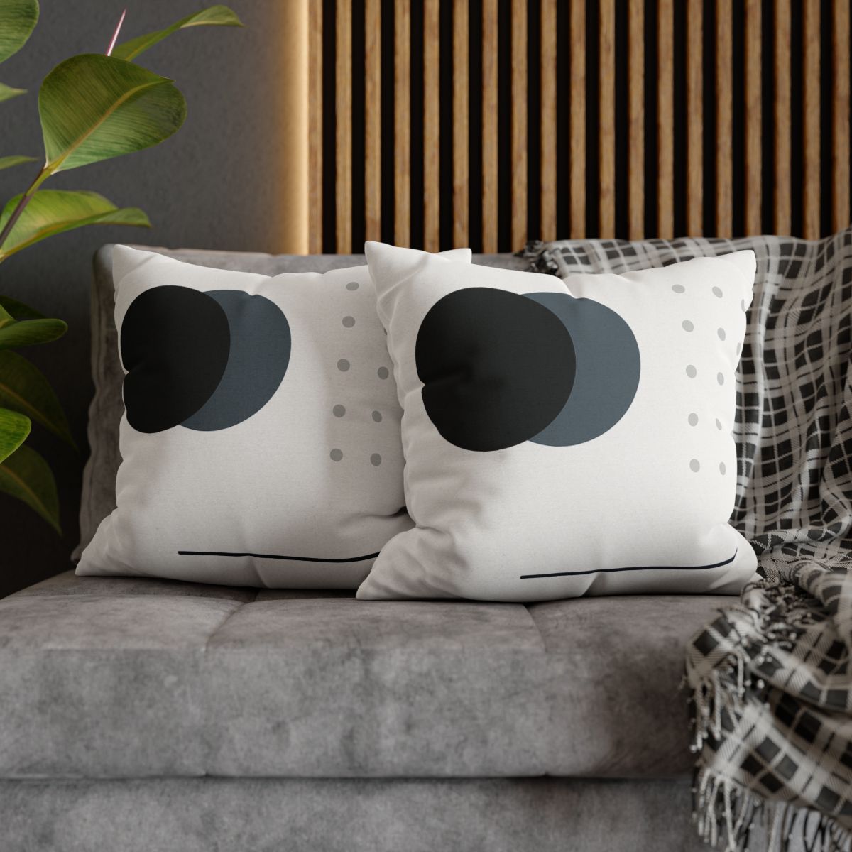 Binary Eclipse Dot Grid trendy patterned pillow cases