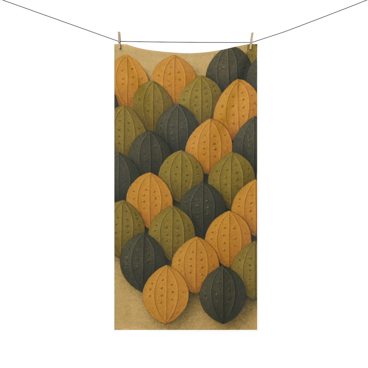 Seed Pod Cluster Mosaic unique gift towels
