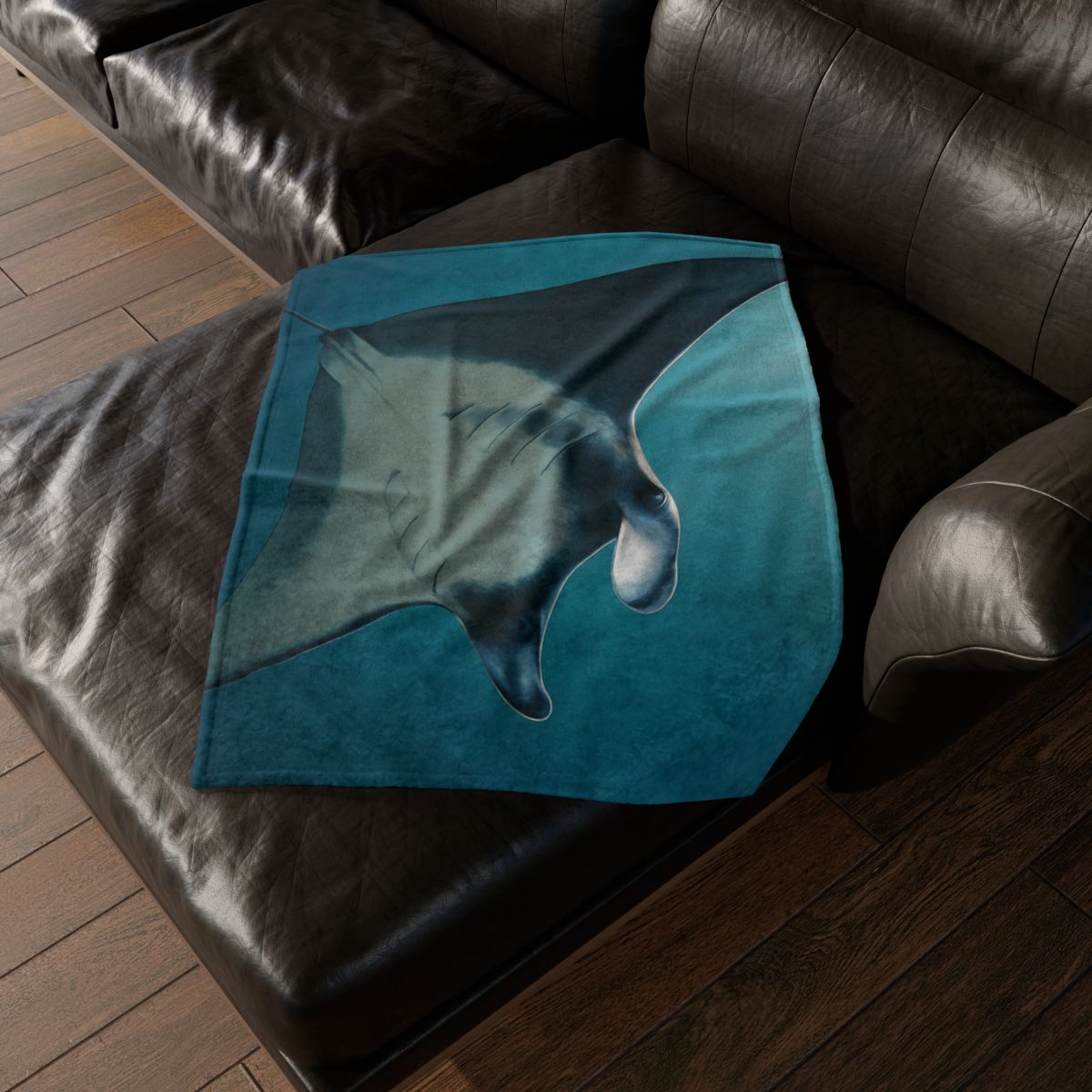 Starlit Surge Manta Ray trendy patterned blankets
