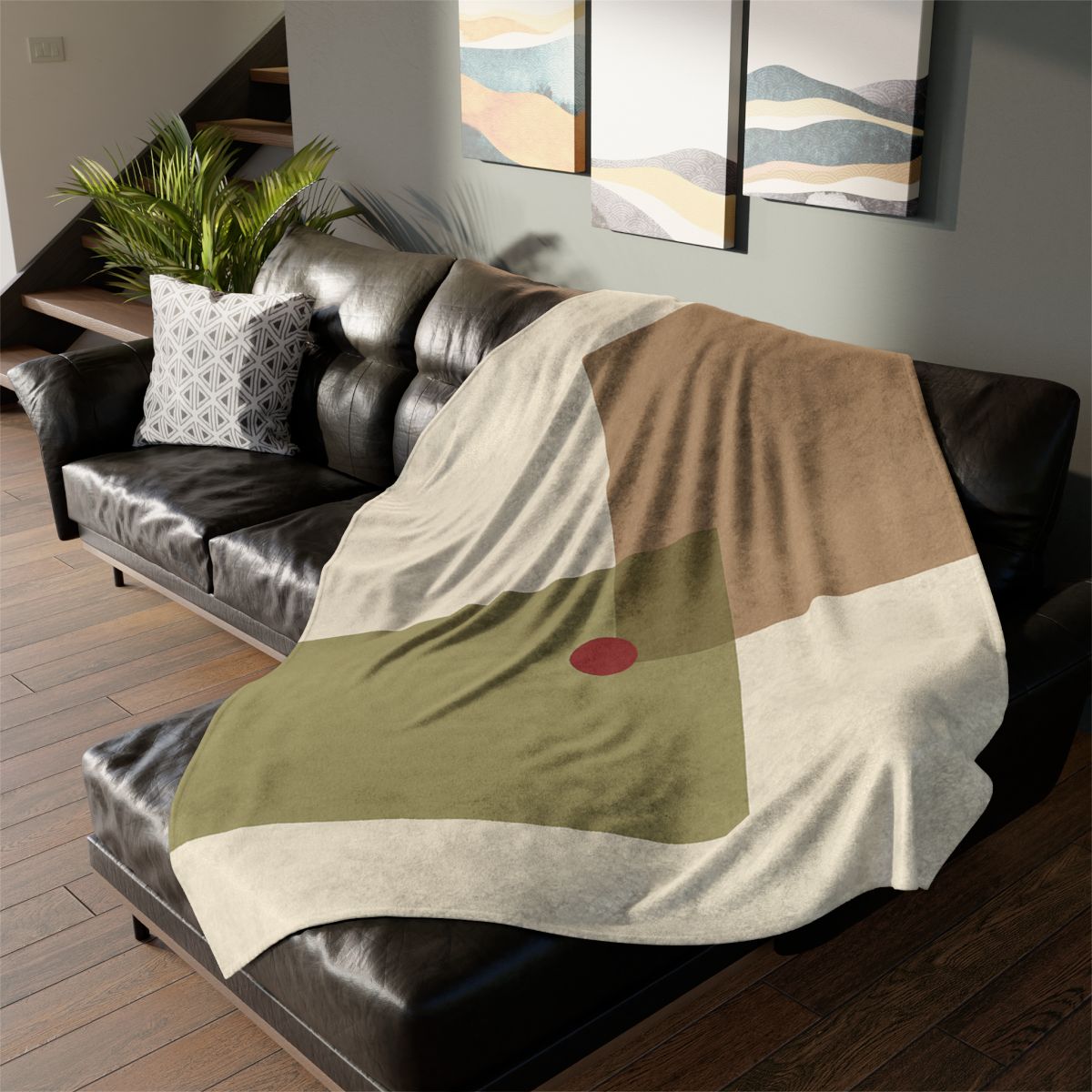 Offset Duo And Quiet Dot decorative home blankets