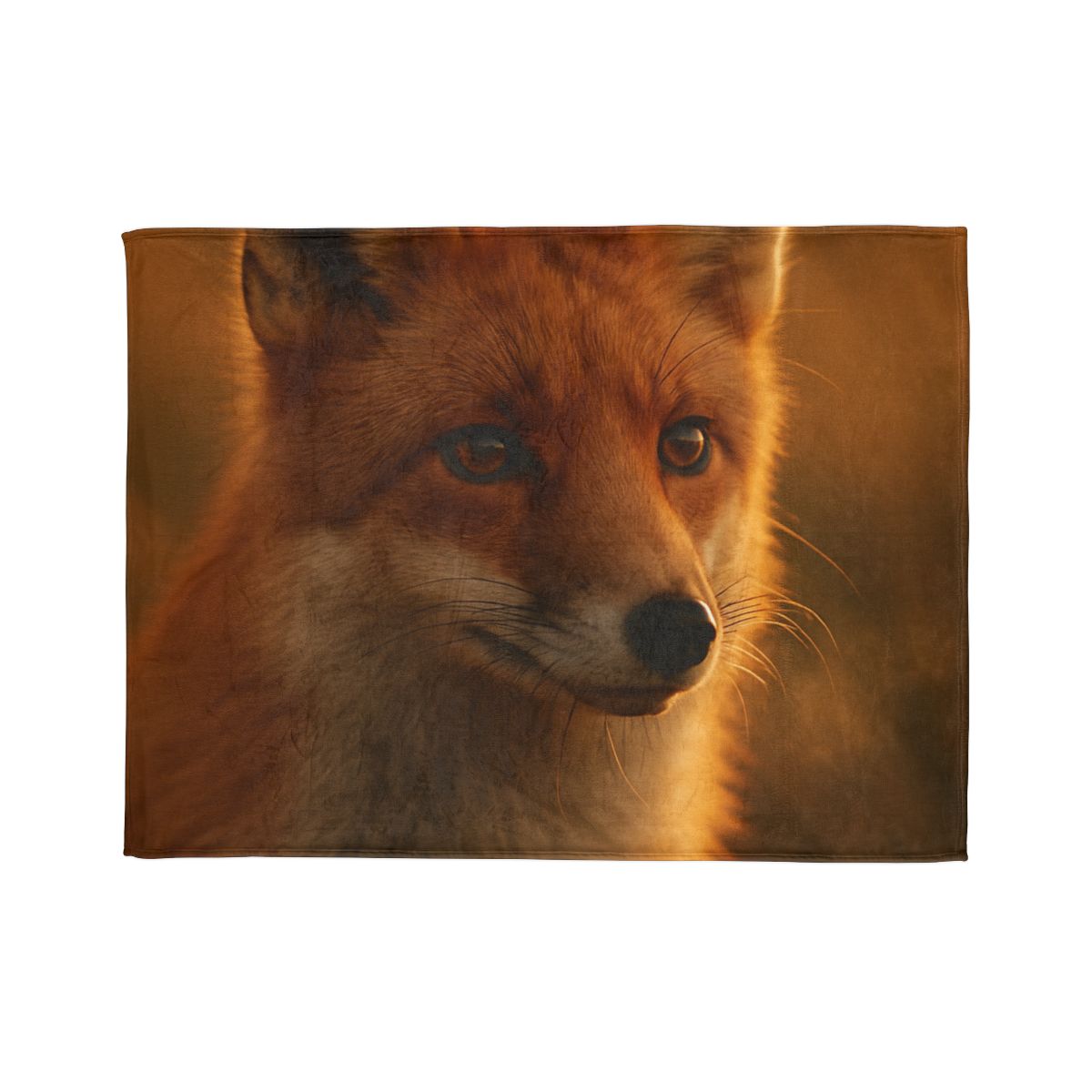 Crimson Whisper Red Fox soft fleece blankets